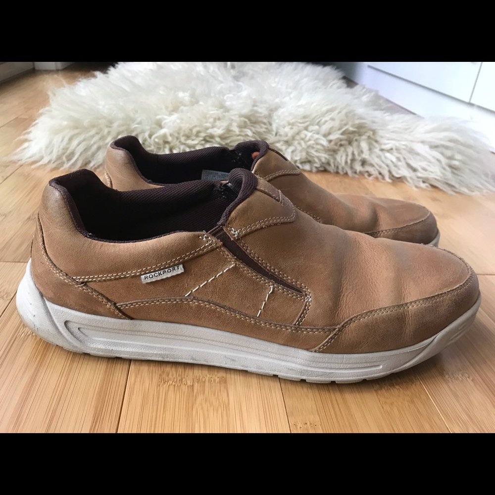 Men’s Rockport Randle Slip-on Sneaker Size 12 Tan